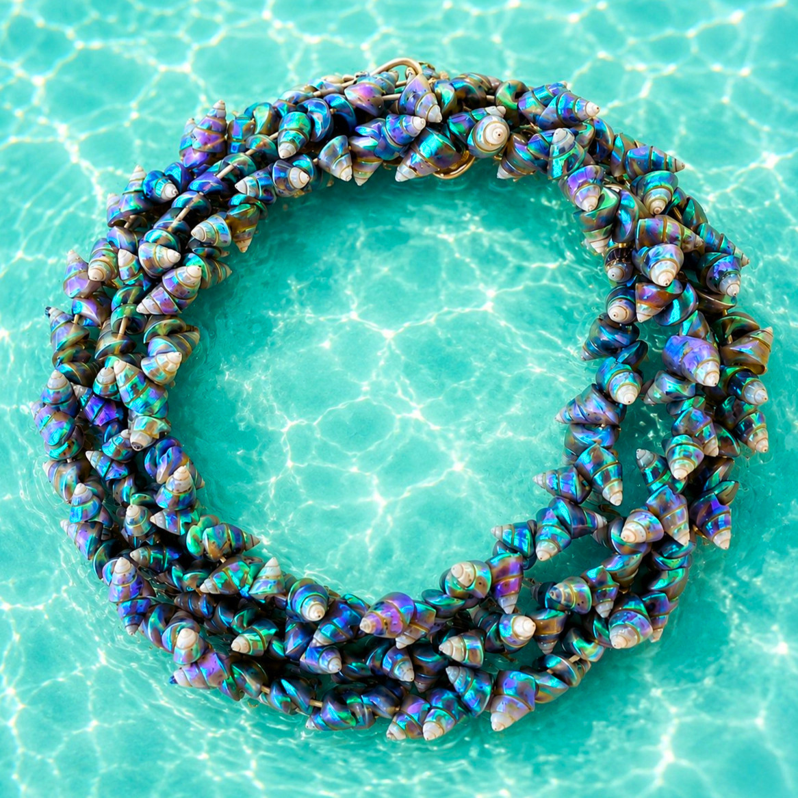 Opal of the Sea | Rare Iridescent Maireener Tasmanian Shell Necklaces | Antique Shell Necklace