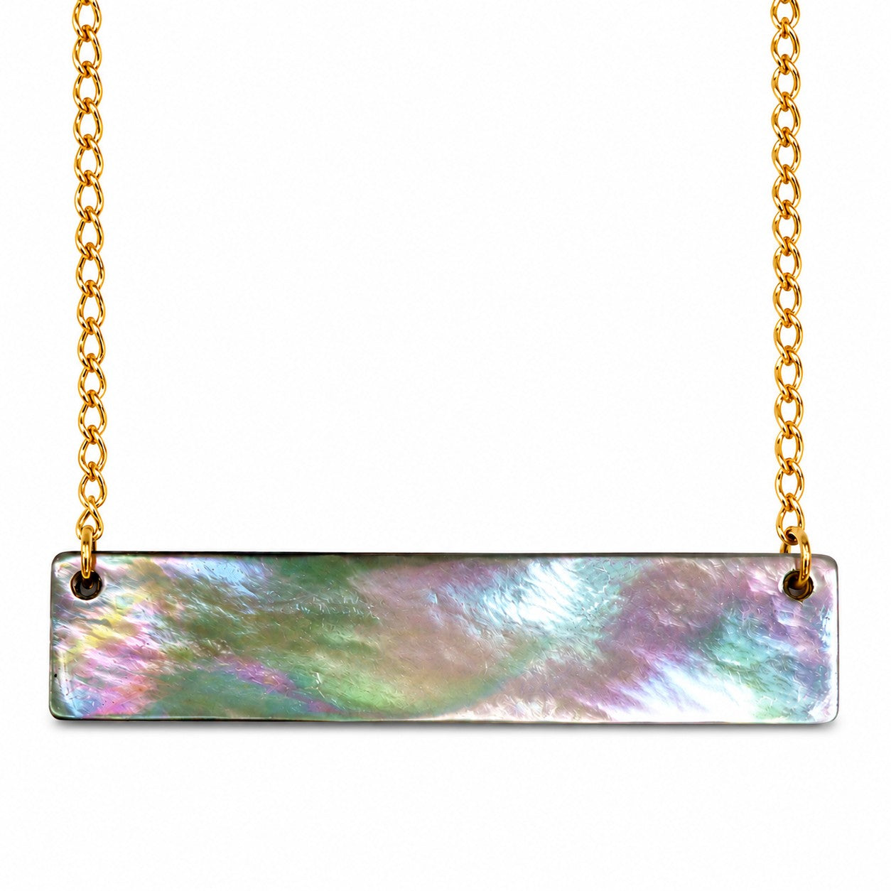 Japanese Mother of Pearl Bar Necklace