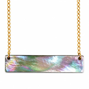 Japanese Mother of Pearl Bar Necklace