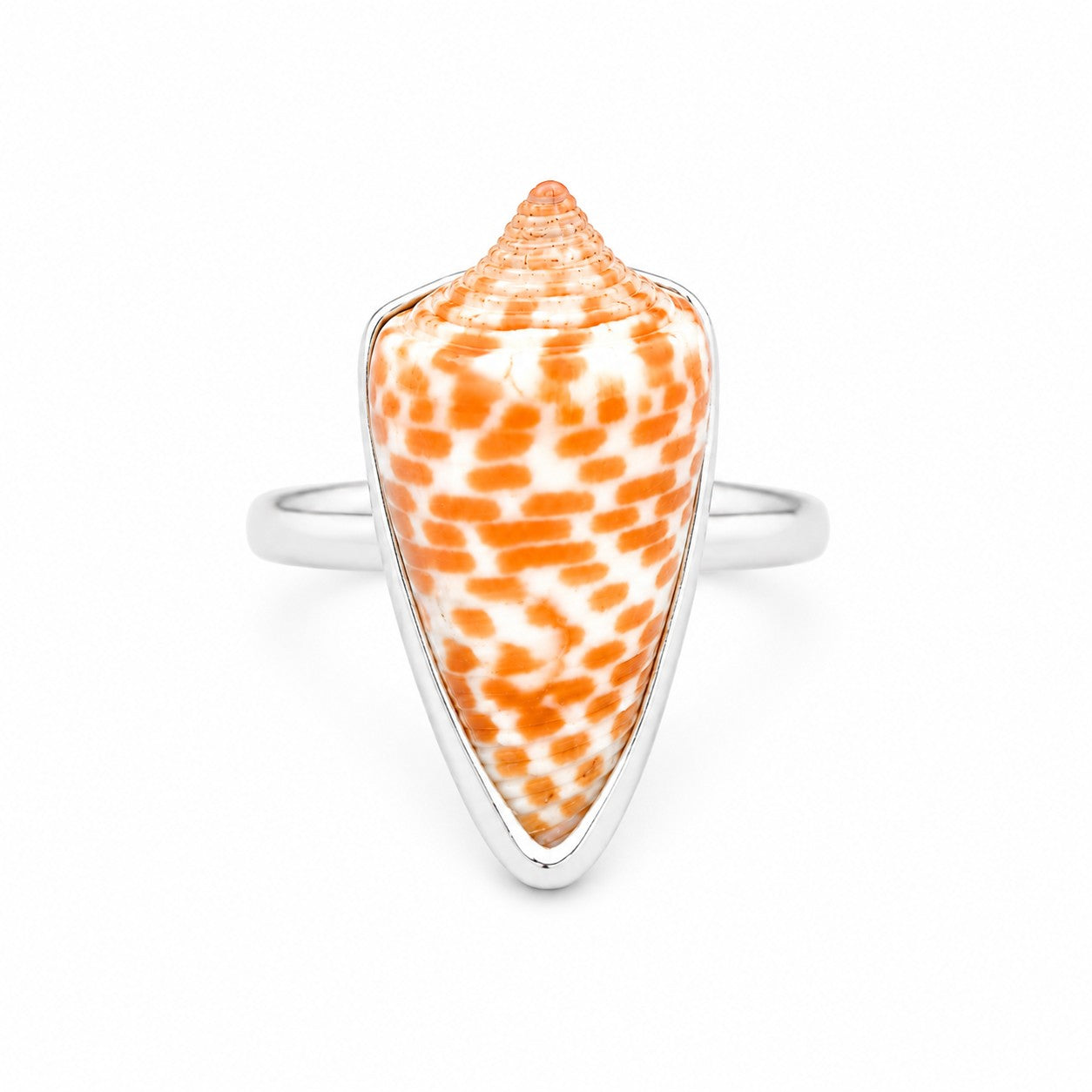 Orange Cone Shell Ring