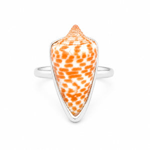 Orange Cone Shell Ring