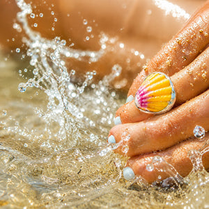 Hawaiian Sunrise Shell Ring