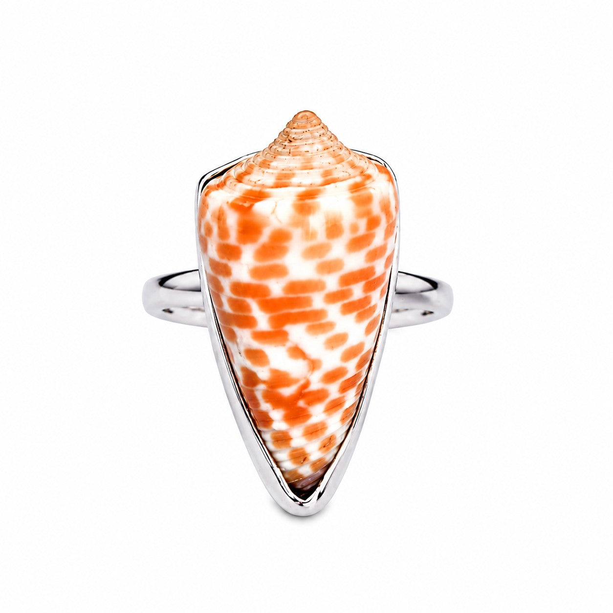 Orange Cone Shell Ring