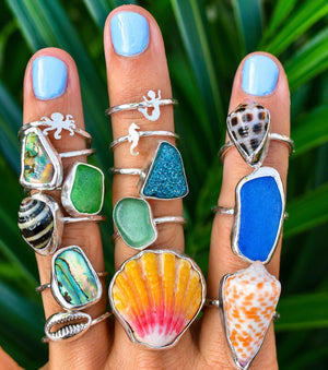 Hawaiian Sunrise Shell Ring